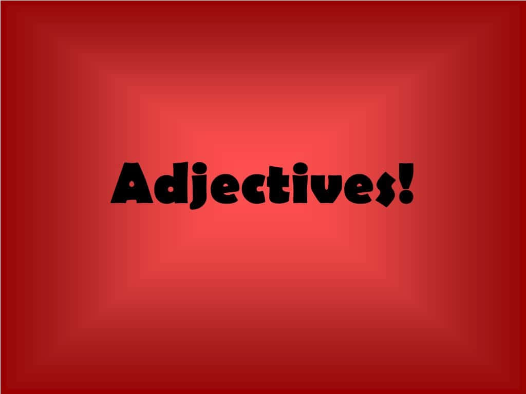 Adjectives Exclamation Red Background Wallpaper