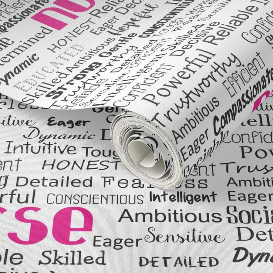 Adjectives Rolled Print Wallpaper