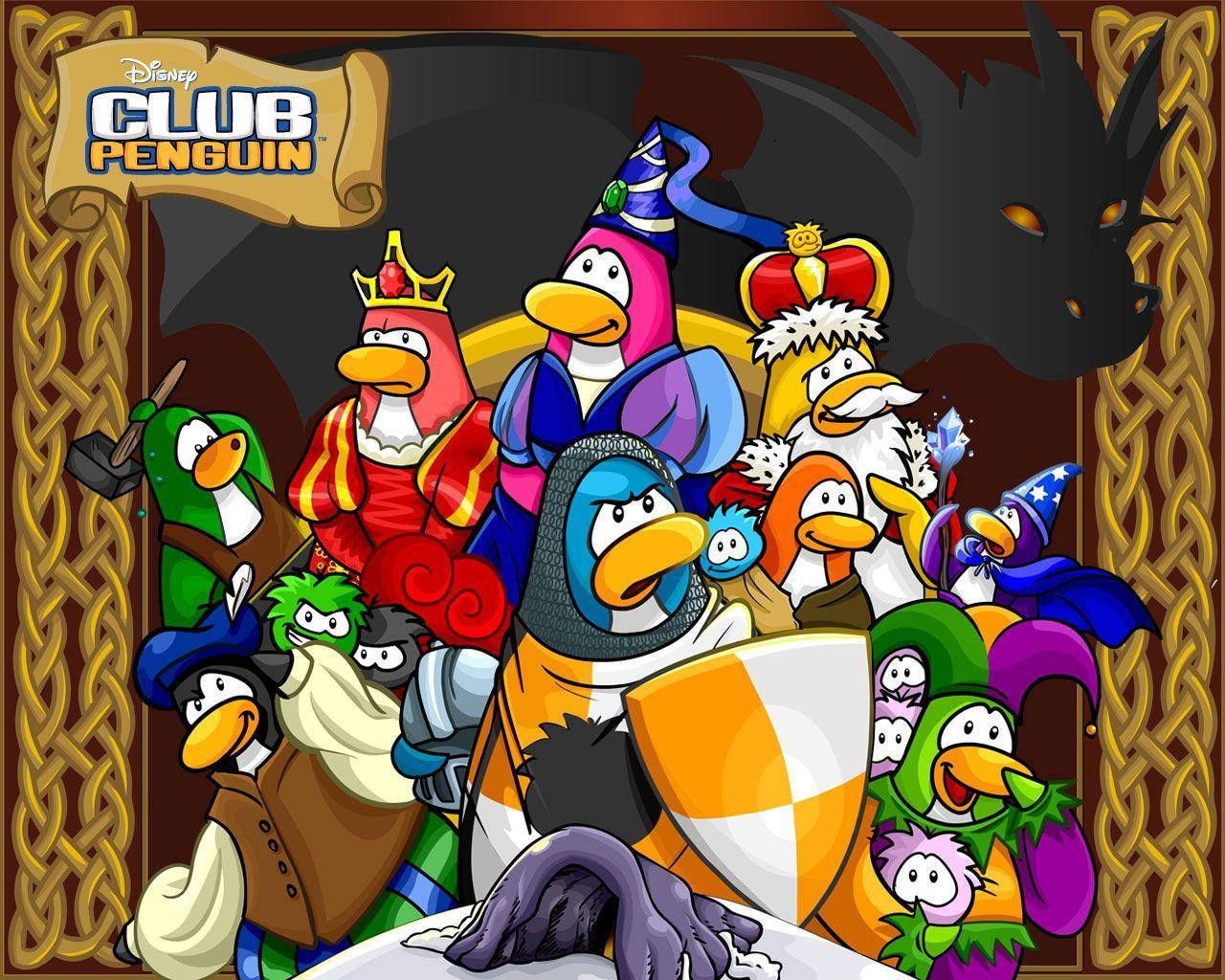 Adorable Depiction Of Club Penguin Wallpaper