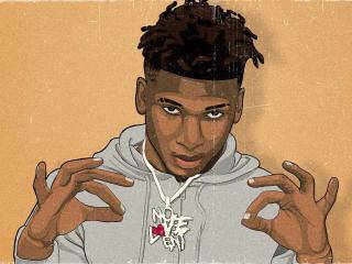 Adorable Nle Choppa Cartoon Wallpaper