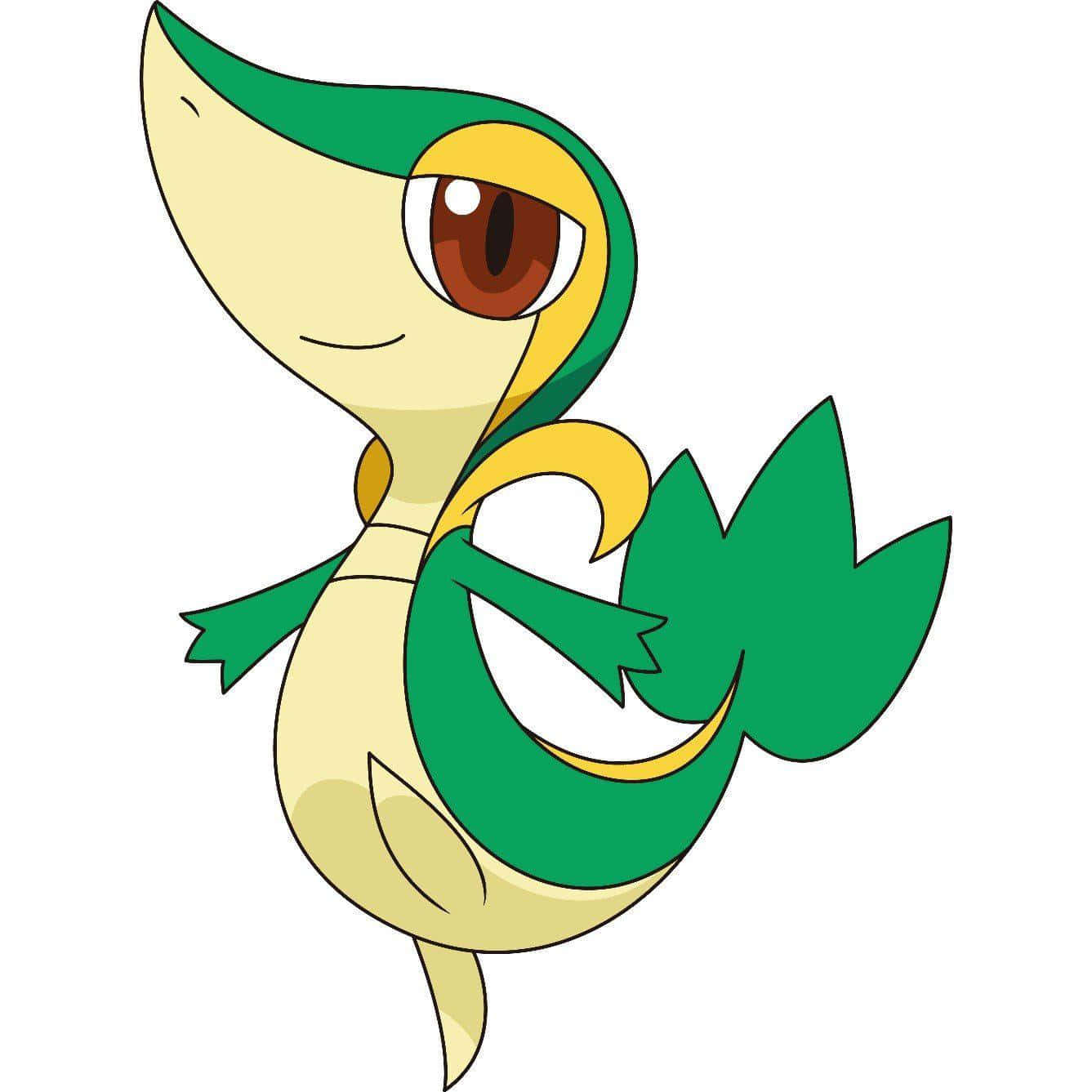 Adorable Snivy Striking A Pose In Nature Wallpaper