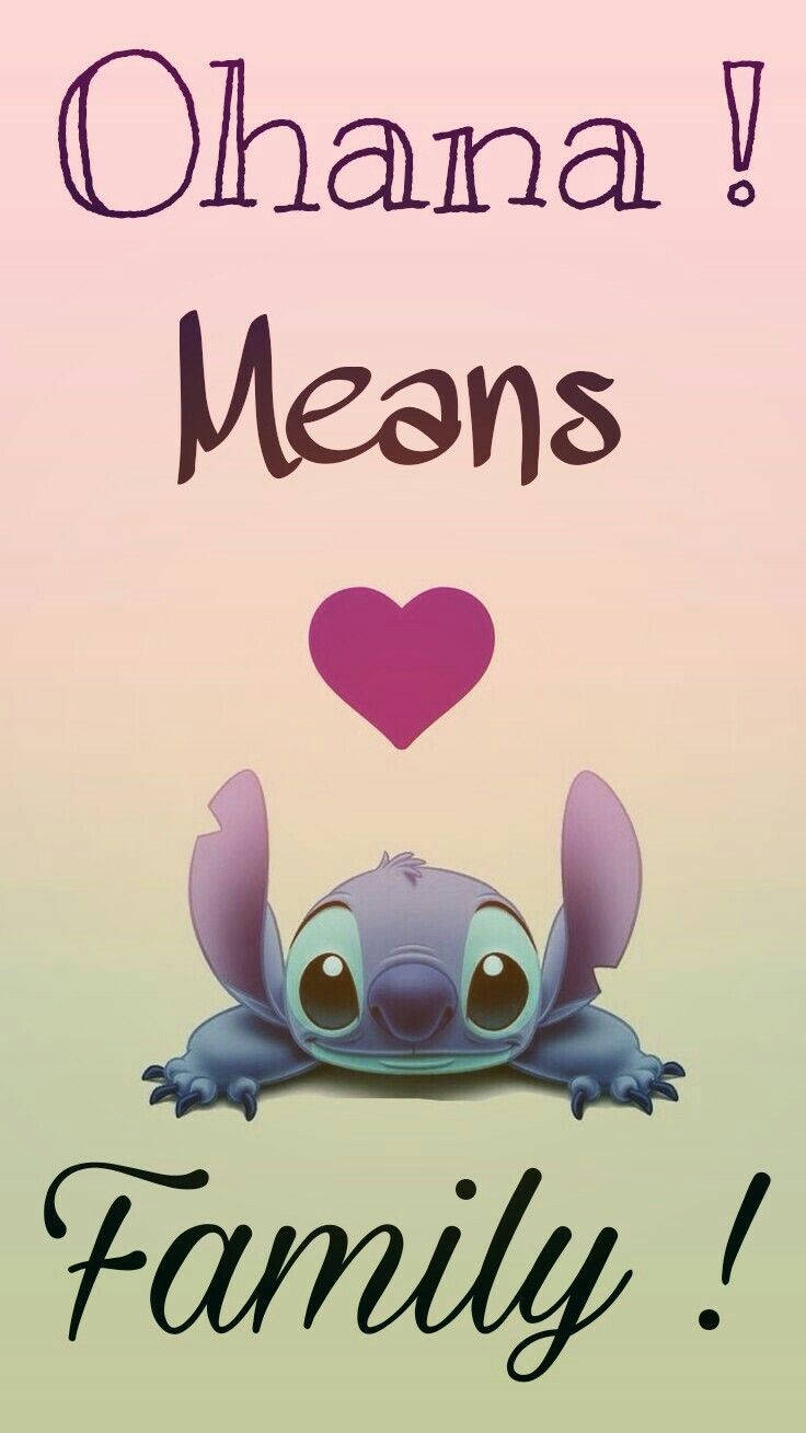 Adorable Stitch Ohana Gradient Wallpaper