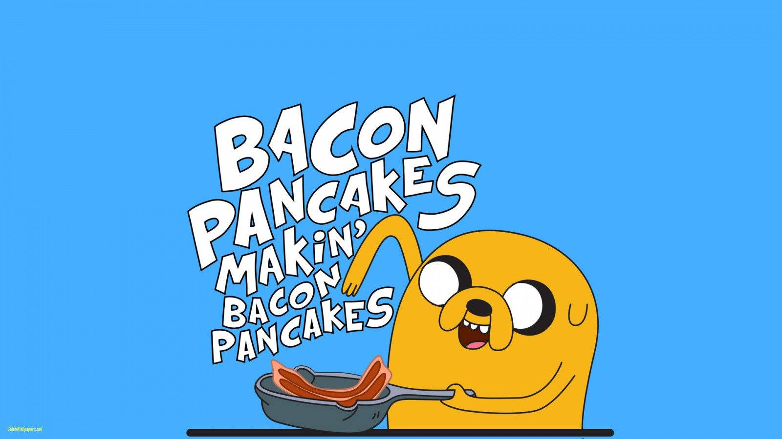 Adventure Time Jake Bacon Pancakes Art Wallpaper