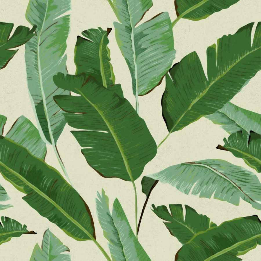 Aesthetic Banana Leaf Digital Art Wallpaper