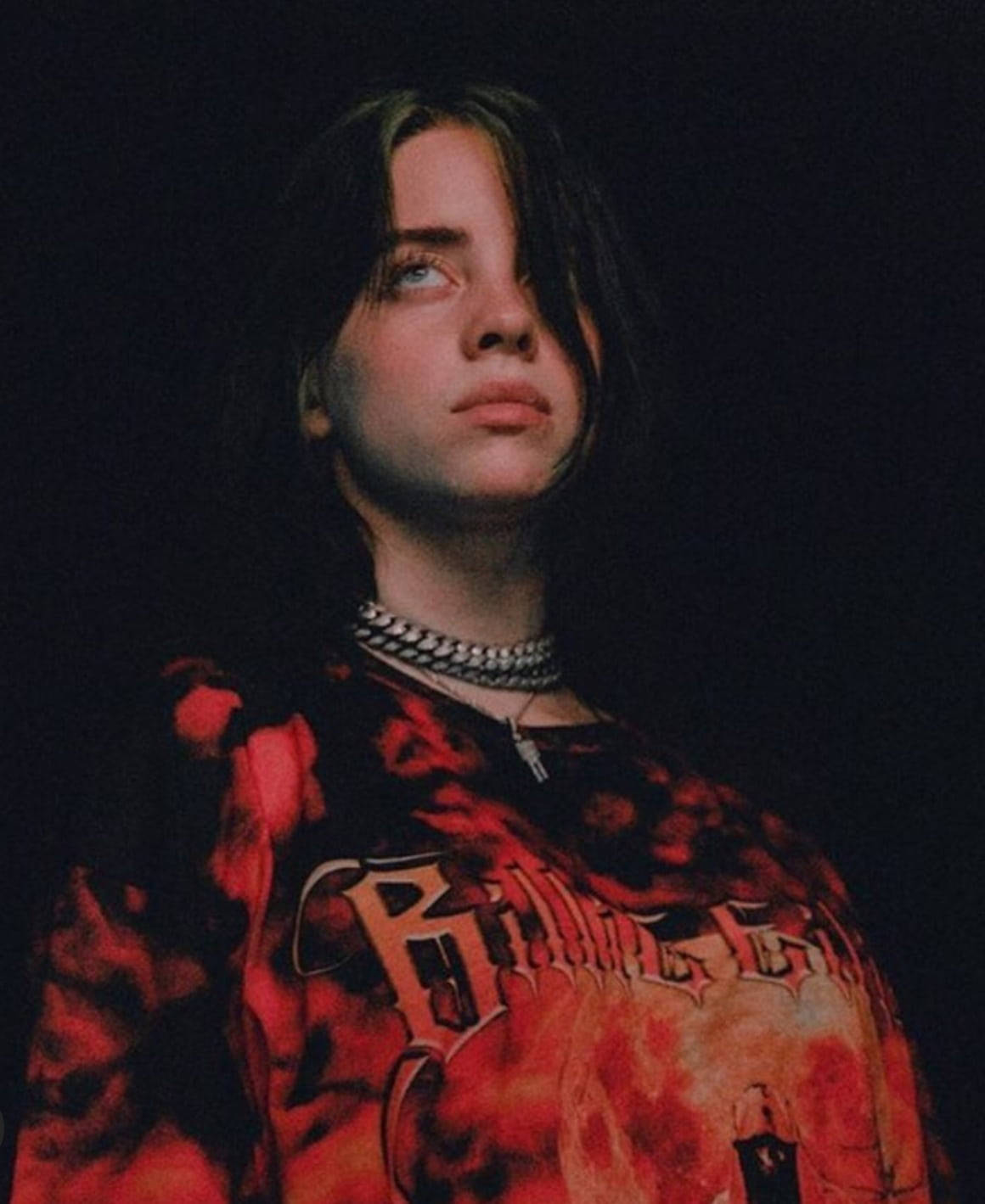 Aesthetic Billie Eilish Fire Aesthetic Shirt Wallpaper