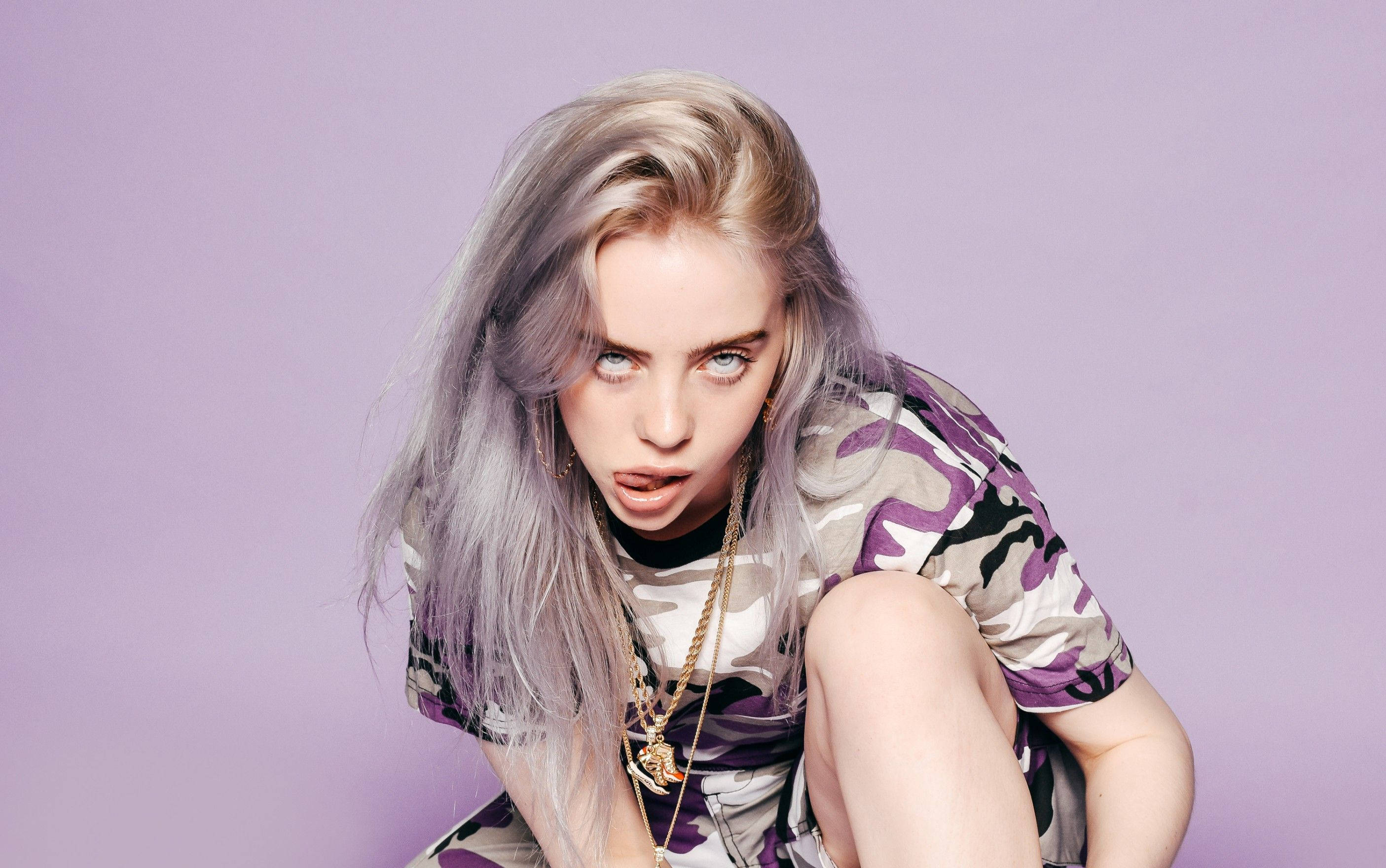 Aesthetic Billie Eilish Purple Aesthetic Wallpaper