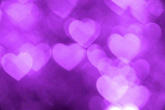 Aesthetic Blurry Purple Hearts Wallpaper