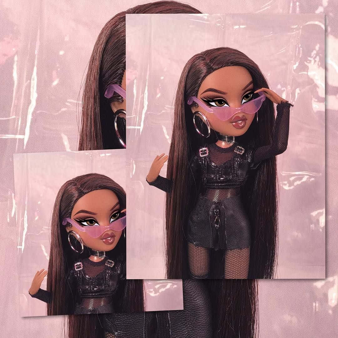 Aesthetic Bratz Doll Jade All Black Wallpaper