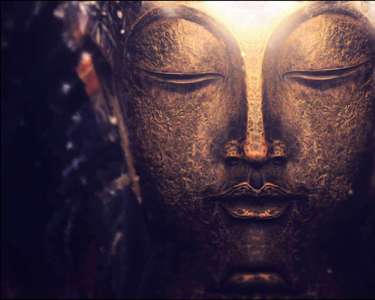 Aesthetic Buddha Statue Face Wallpaper
