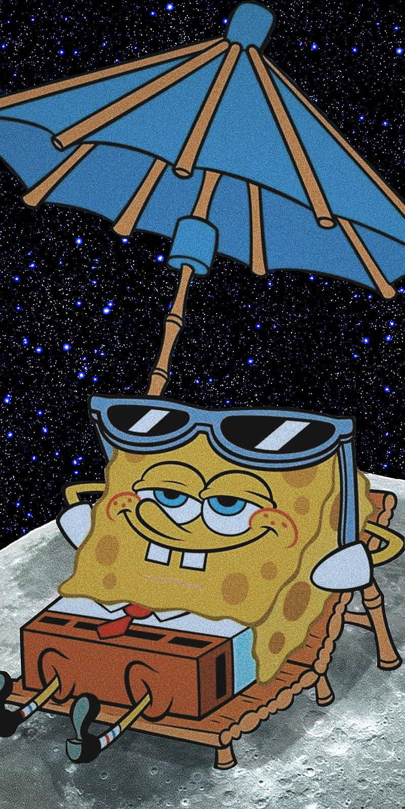 Aesthetic Cartoon Chilling Spongebob Wallpaper