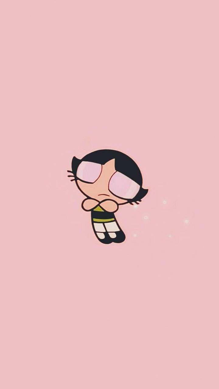 Aesthetic Cartoon Powerpuff Girl Buttercup Wallpaper