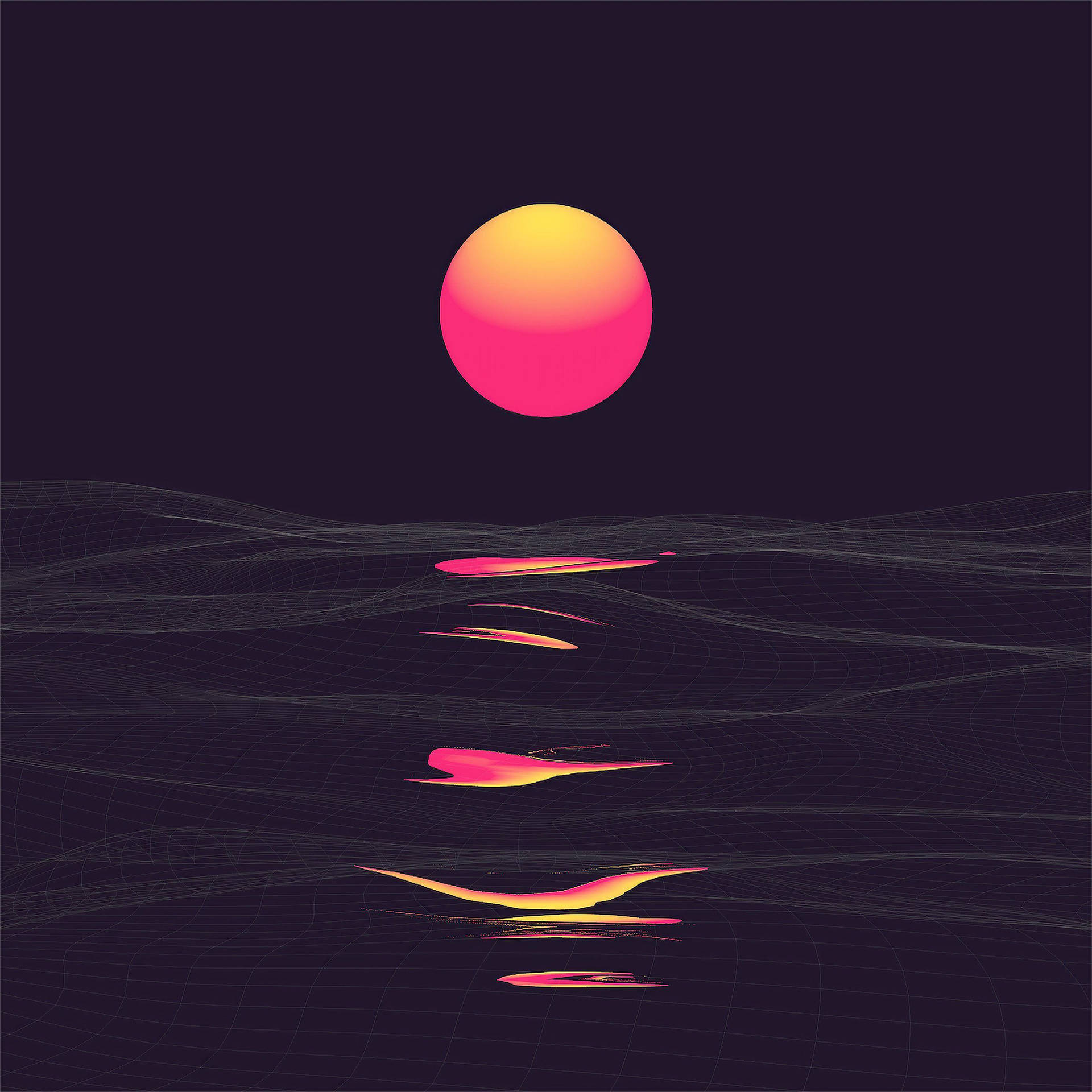 Aesthetic Ipad Vaporwave Sunset Wallpaper