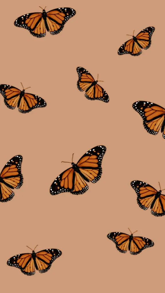 Aesthetic Iphone X Monarch Butterfly Wallpaper