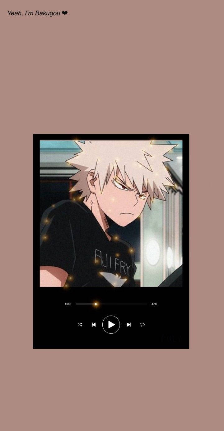 Aesthetic My Hero Academia Frowning Katsuki Bakugo Wallpaper