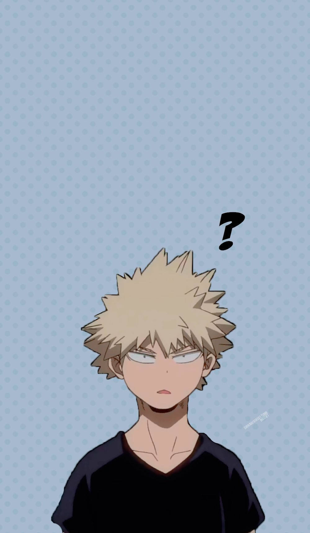 Aesthetic My Hero Academia Katsuki Bakugo Question Mark Wallpaper