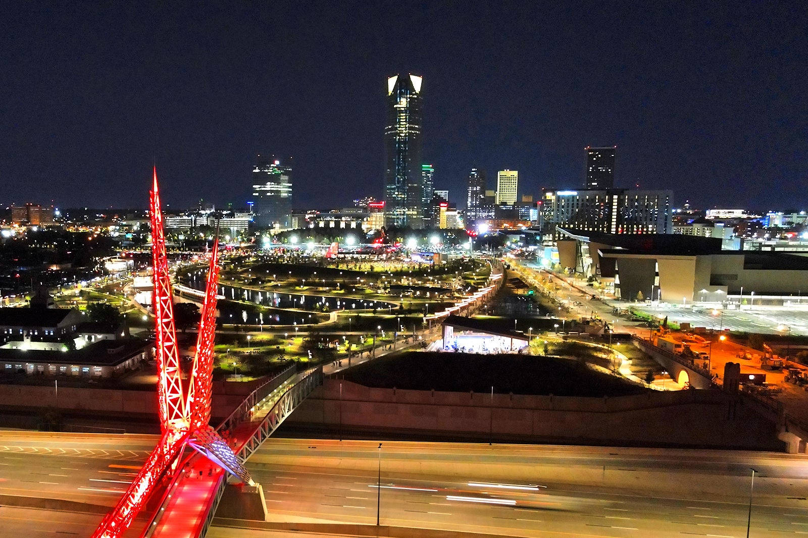 Aesthetic Oklahoma City Bridge Wallpaper