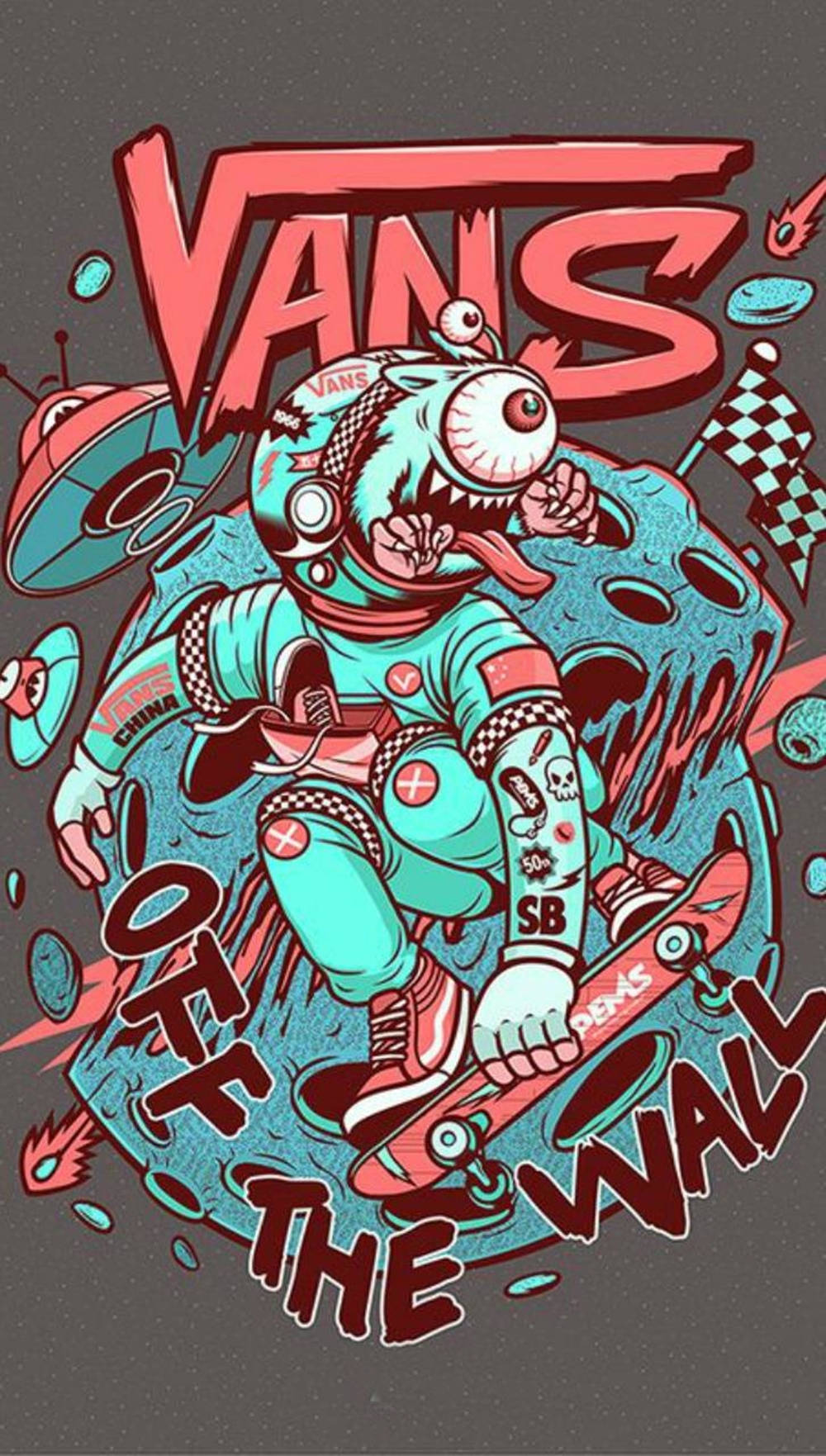 Aesthetic Skateboard Vans Art Wallpaper