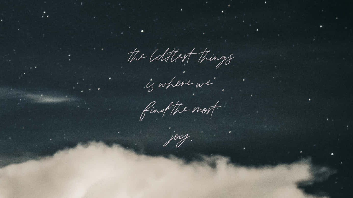 Aesthetic Stars On A Cloudy Sky Laptop Wallpaper