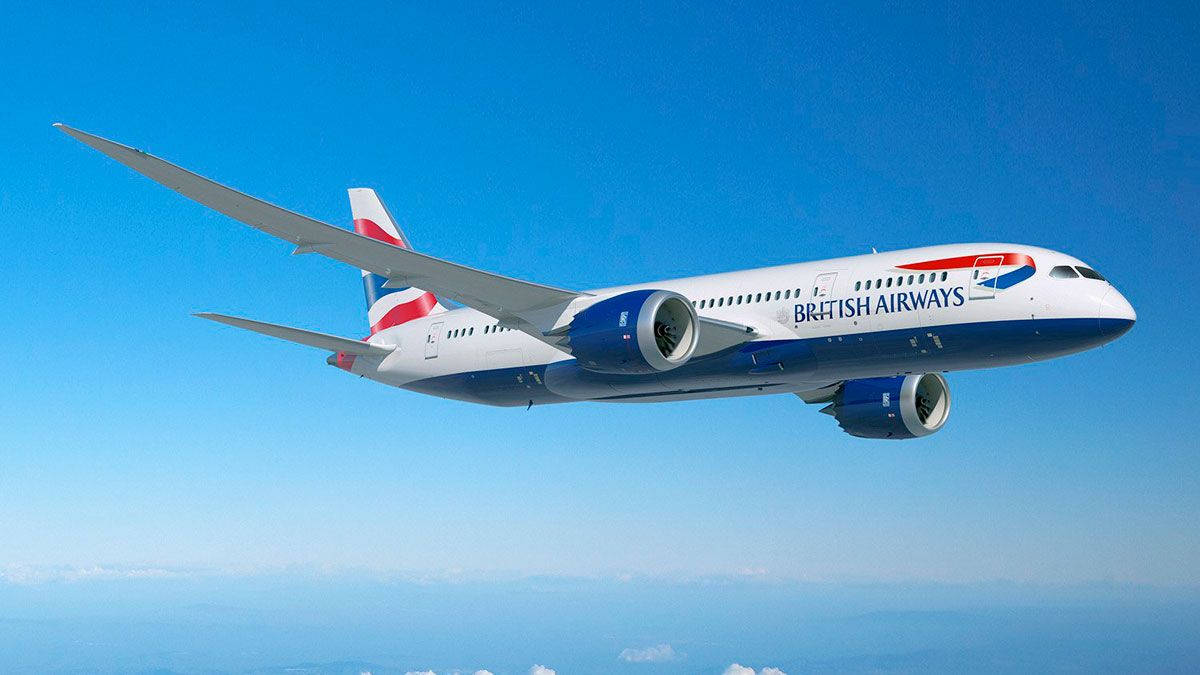 Airplane From British Airways Flying Eastward Wallpaper