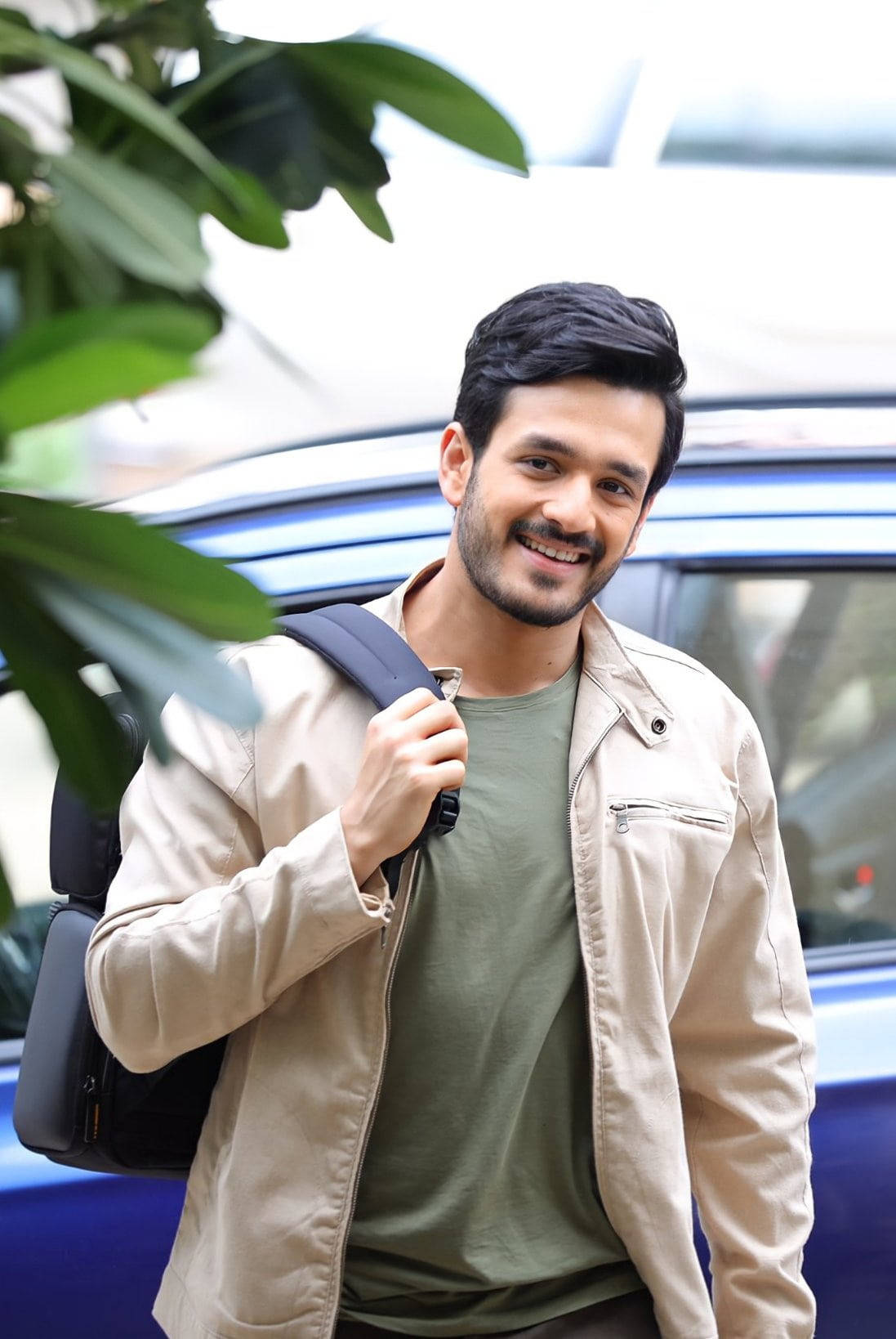 Akhil Akkineni Casual Smile Wallpaper