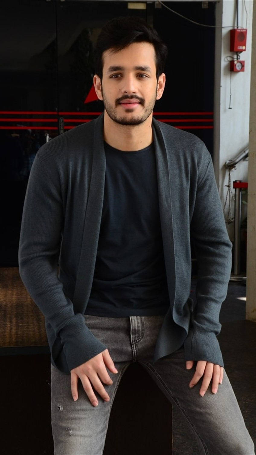 Akhil Akkineni Dark Theme Wallpaper