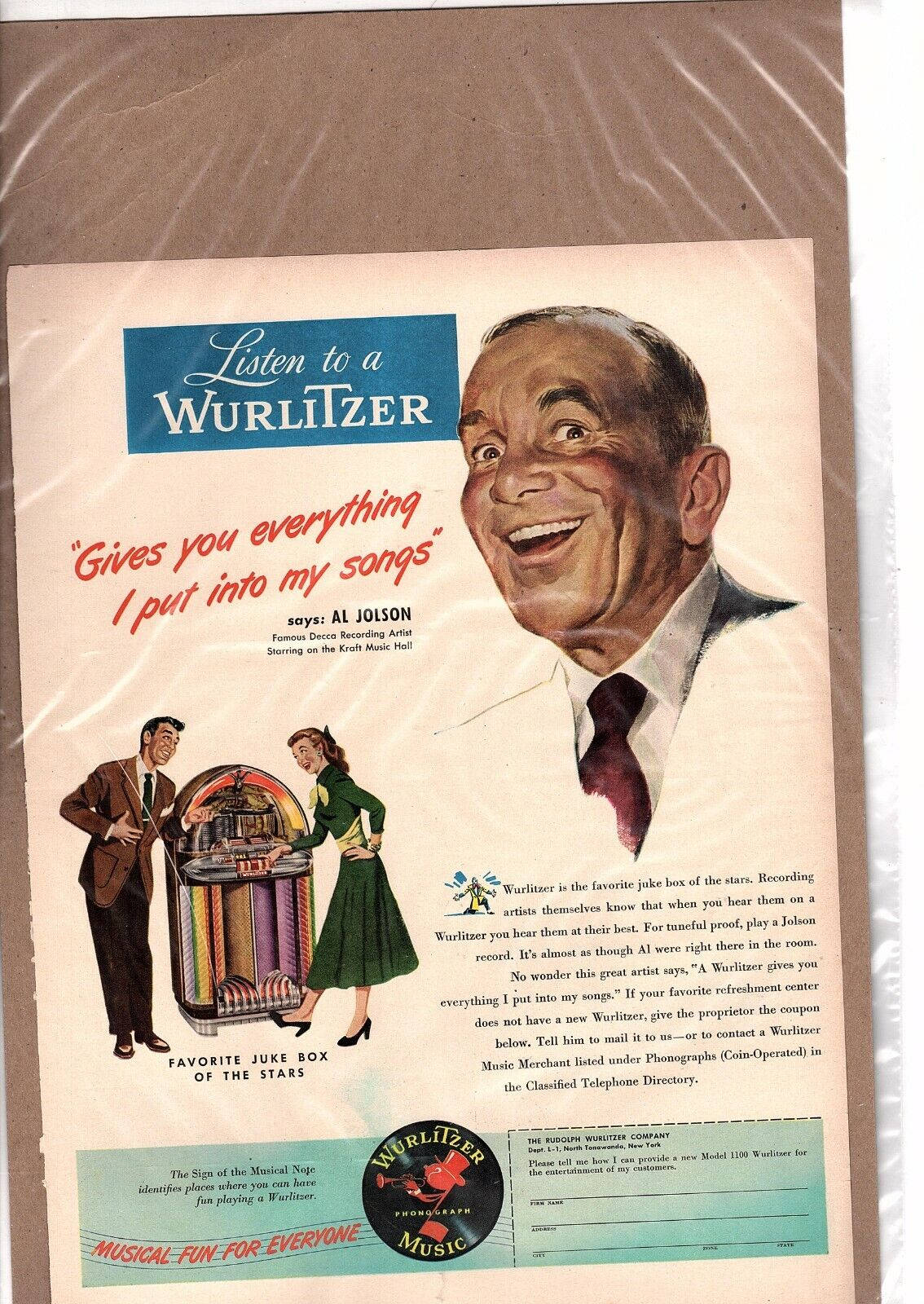 Al Jolson Playing The Wurlitzer Wallpaper