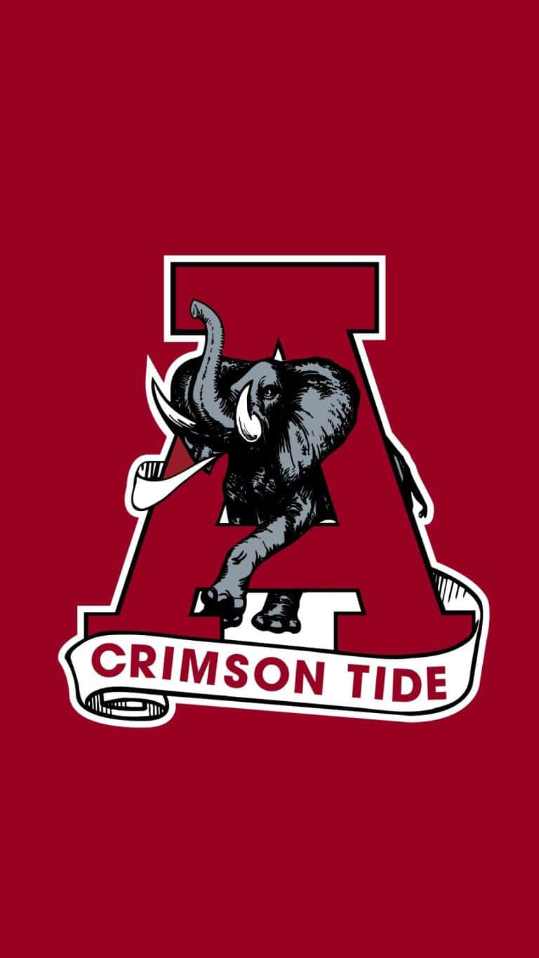 Alabama Football Team Crimson Tide Logo And Big Al Wallpaper