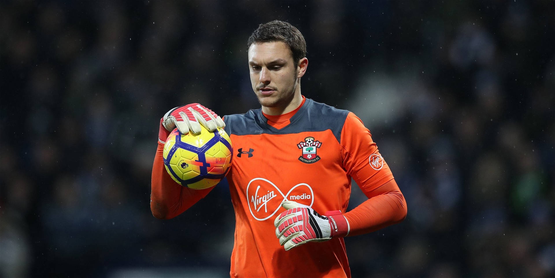 Alex Mccarthy With A Soccer Ball Wallpaper