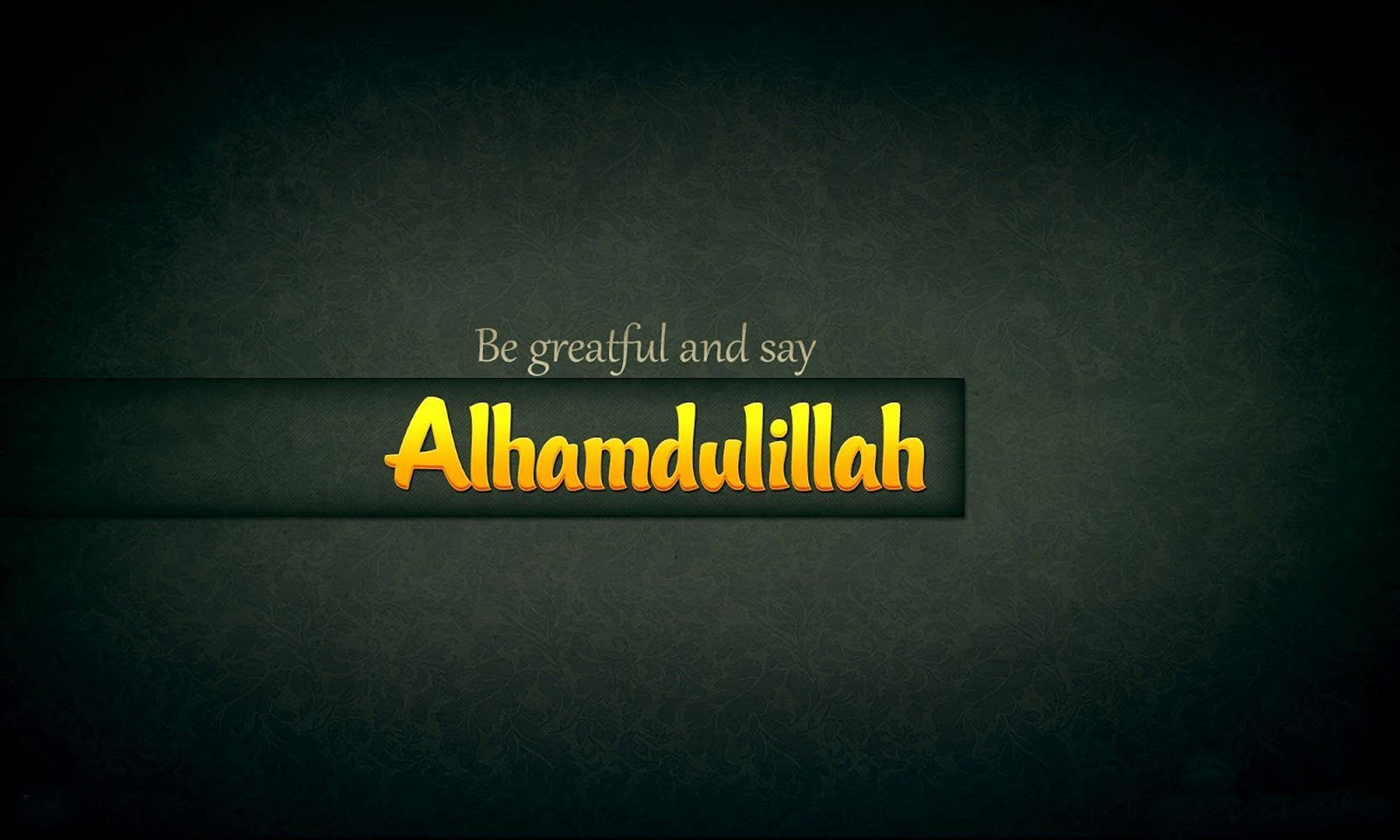 Alhamdulillah Dark Green Graphics Art Wallpaper