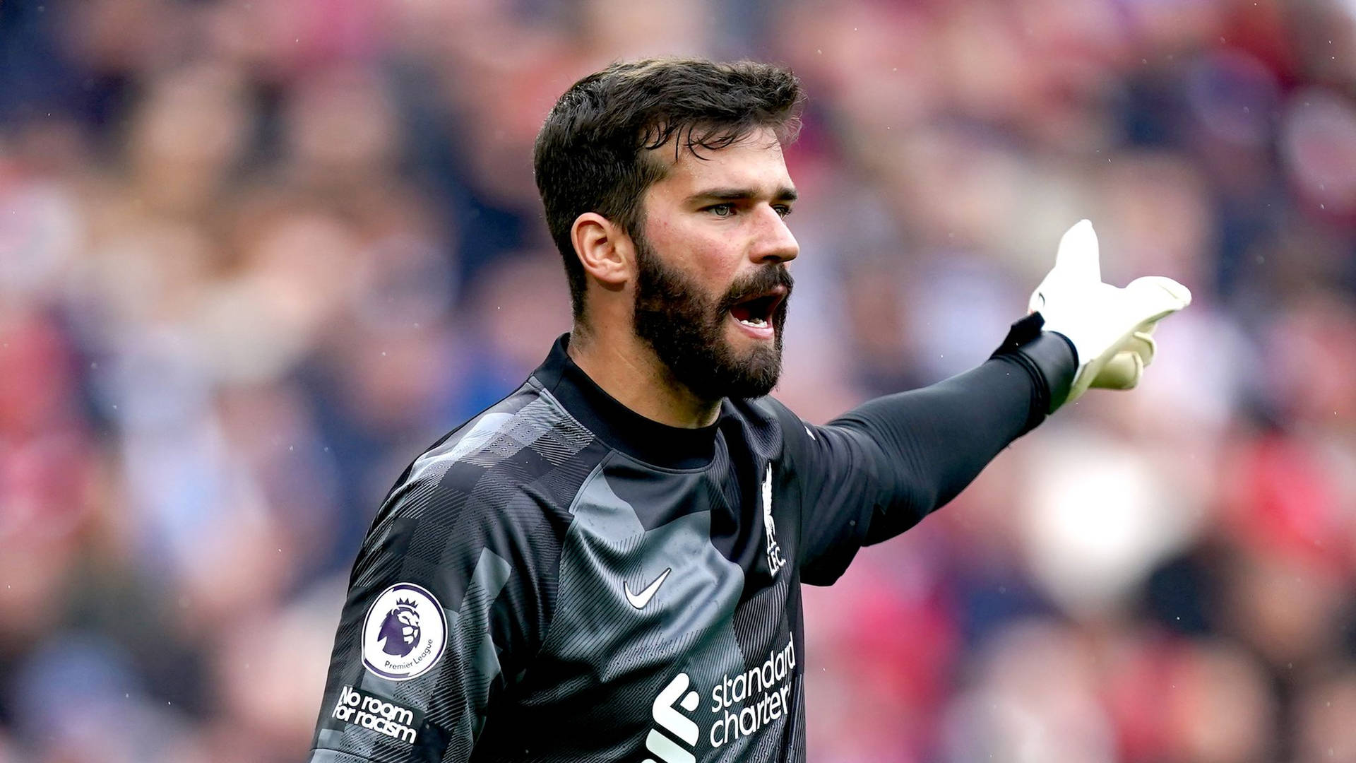 Alisson Becker Pointing Away Wallpaper