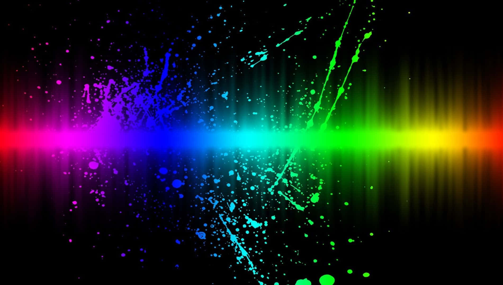 Alive Rainbow Splatter Wallpaper