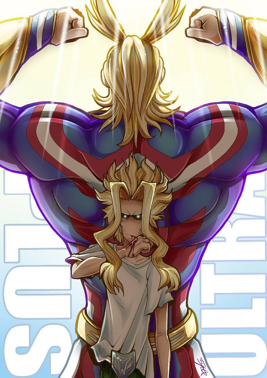 All Might In Two Forms Wallpaper