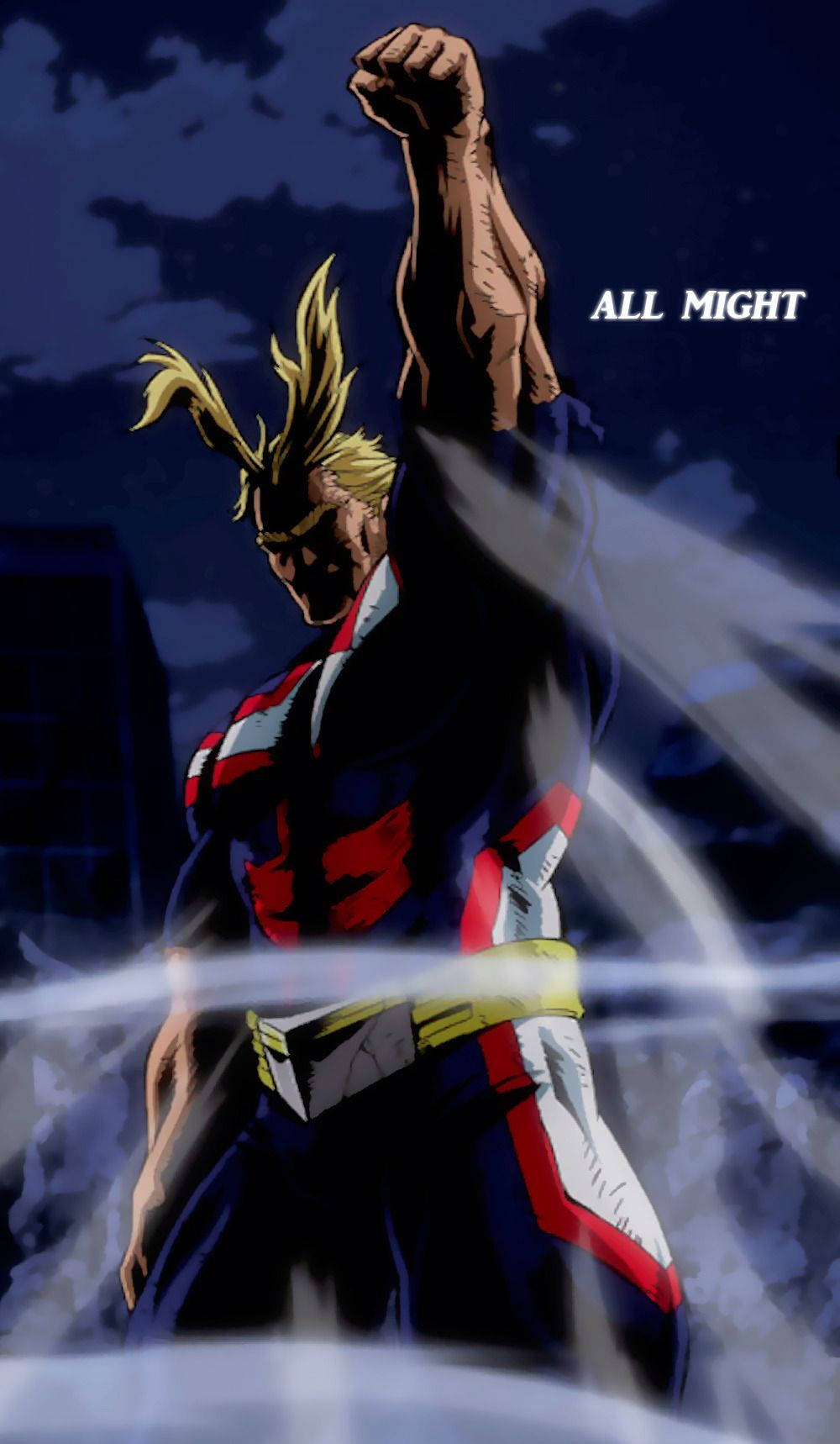 All Might Punching In Air Wallpaper