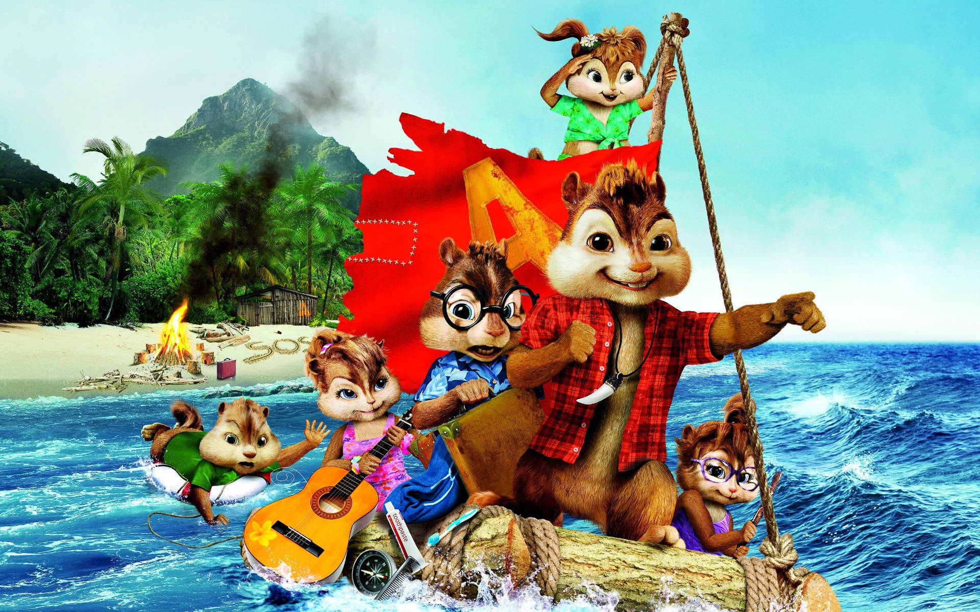 Alvin And The Chipmunks Island Wallpaper