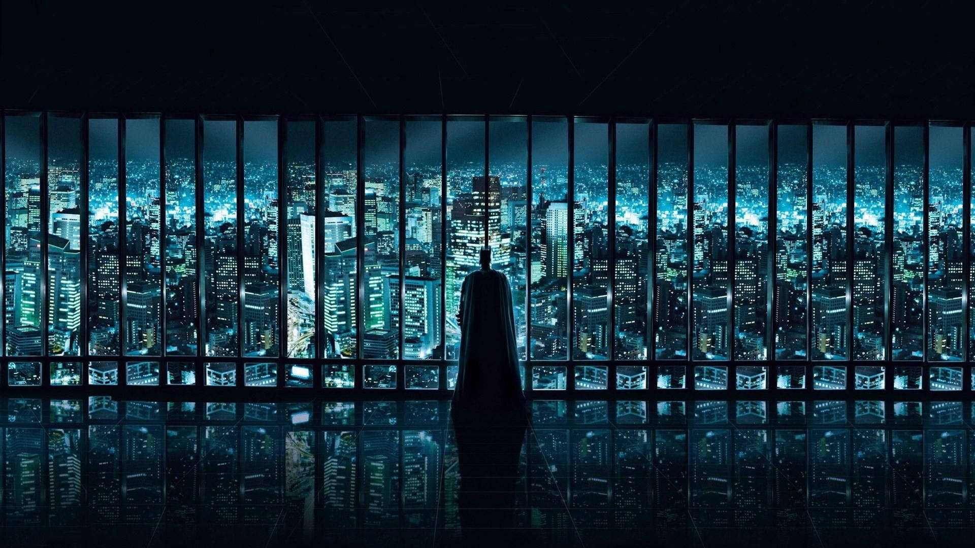 Amazing Batman In Glass Window Wallpaper