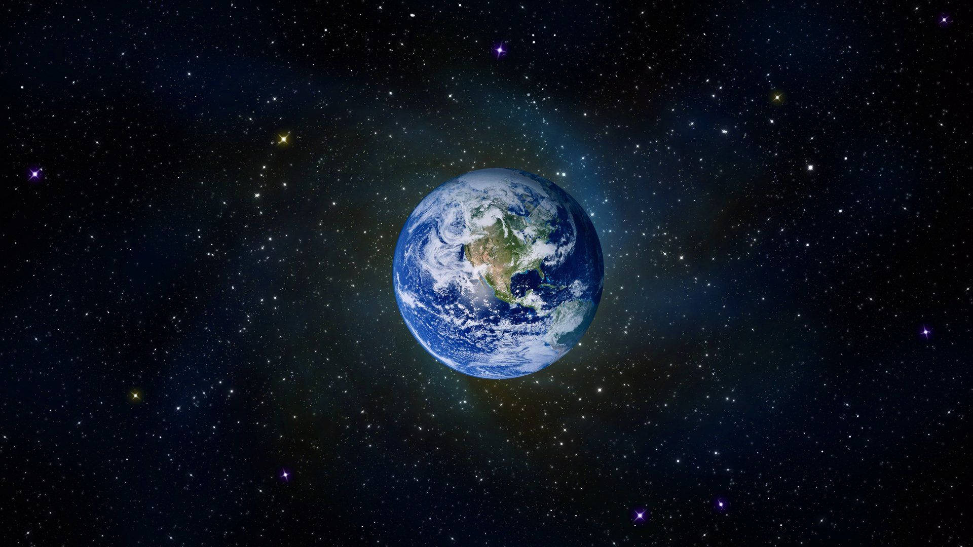 Amazing Earth In Dark Space Wallpaper