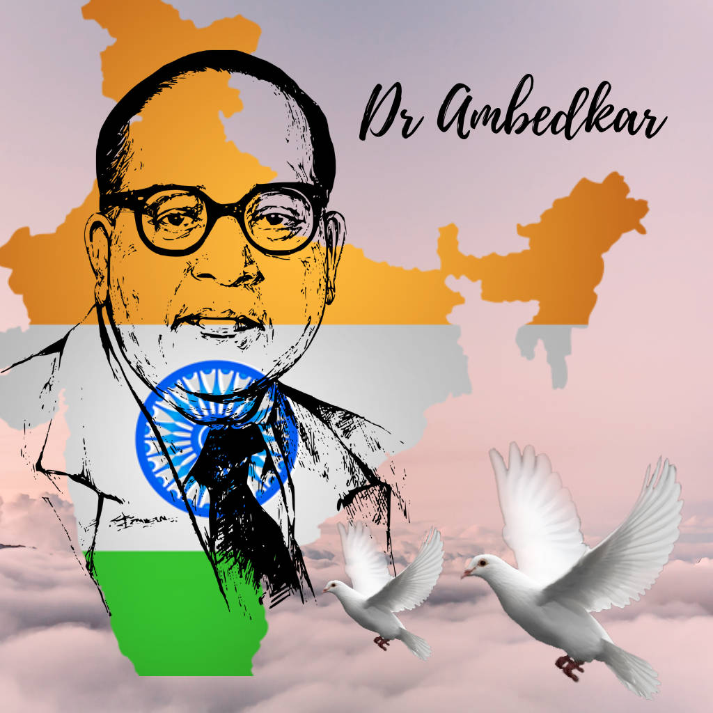 Ambedkar Figurative Art Wallpaper