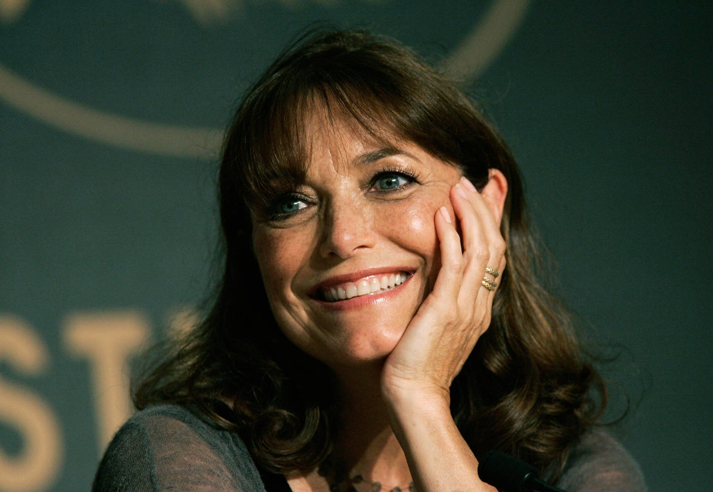 American Actress Karen Allen Indiana Jones Press Conference Wallpaper