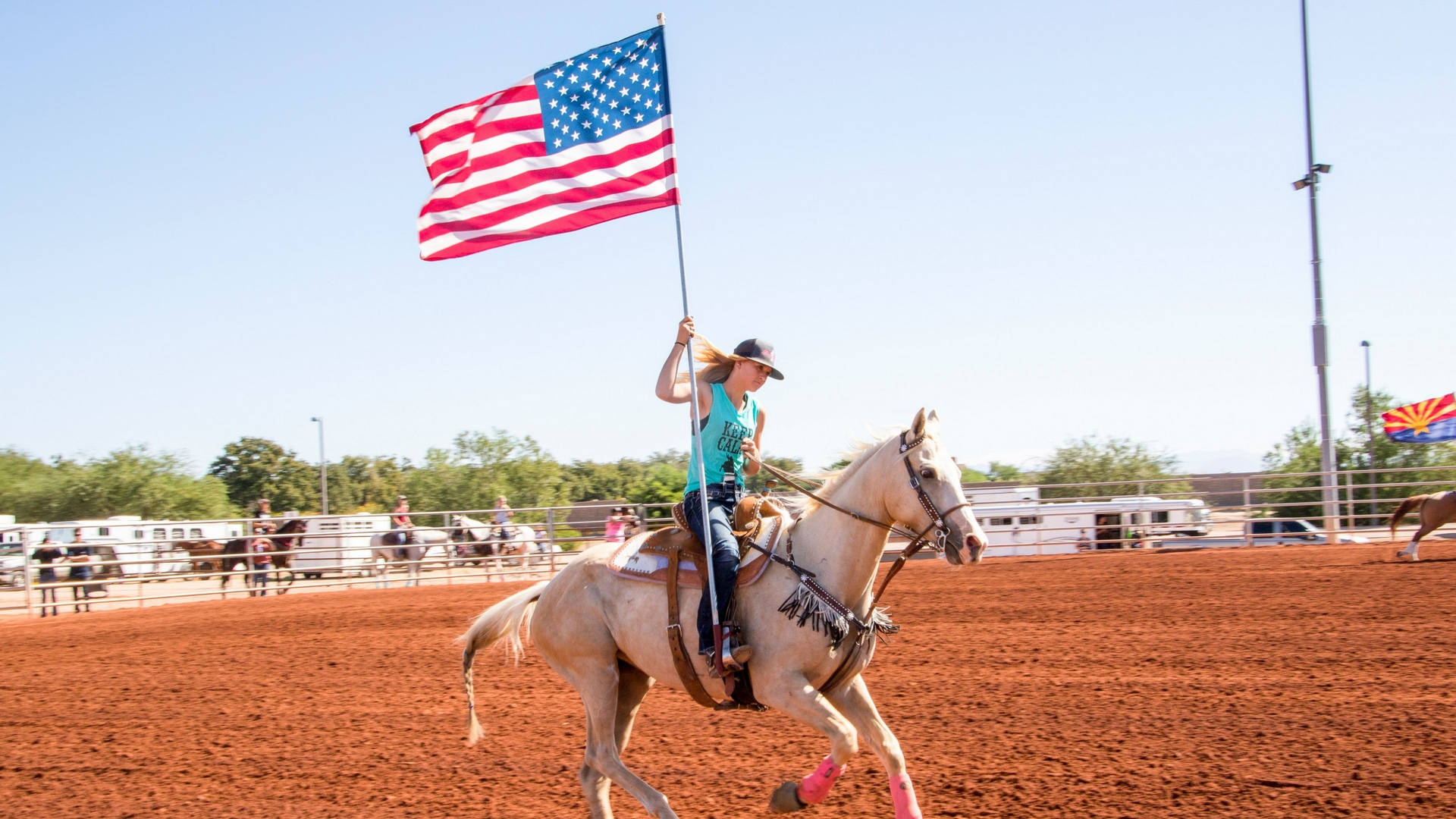 American Flag Hd And Rider Wallpaper