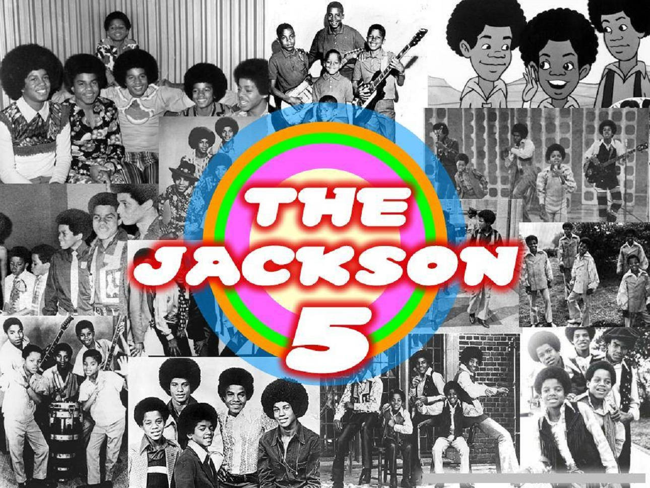 American Pop Band Jackson 5 Digital Art Wallpaper