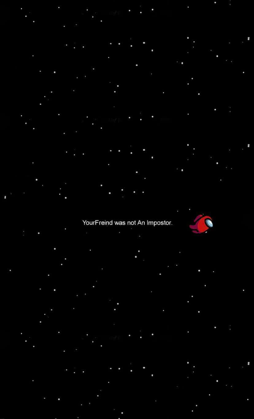 Among Us Not Impostor Space Scene Wallpaper