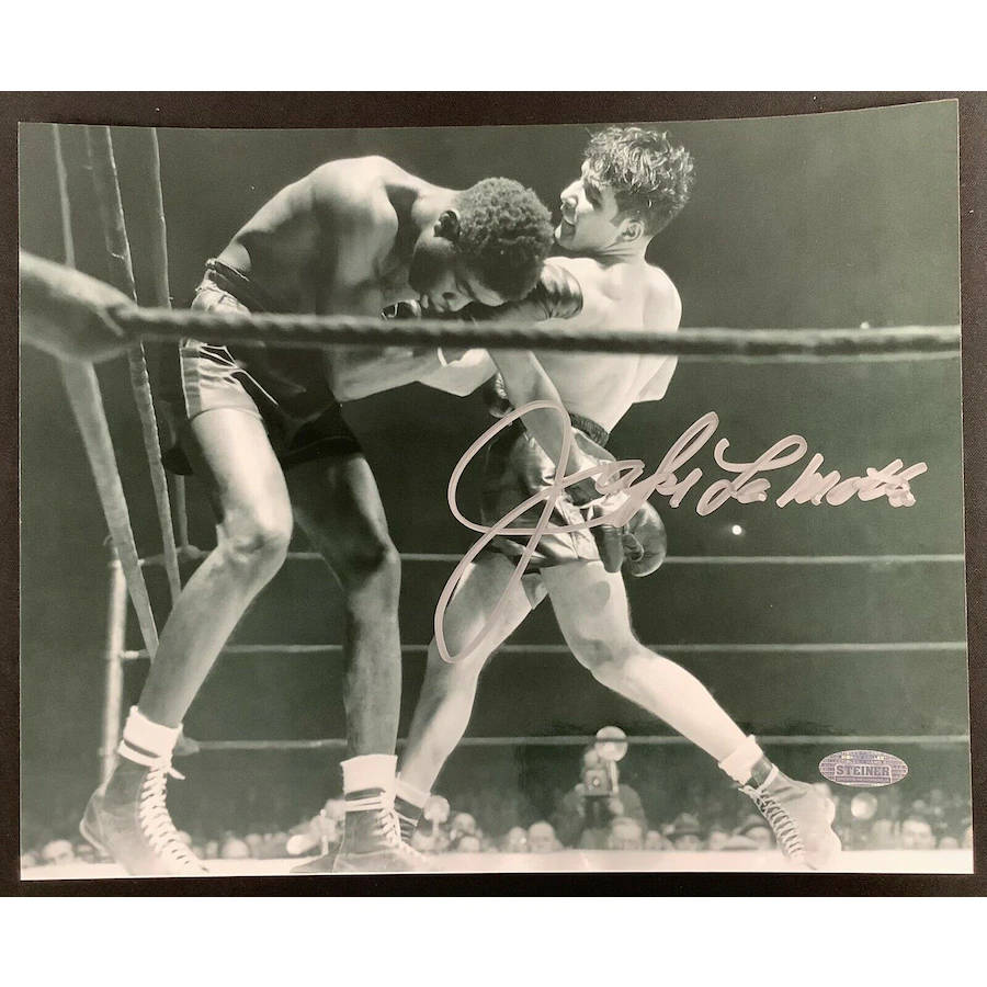 An Autographed Jake Lamotta Photo Wallpaper