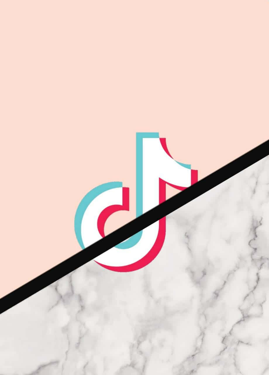 An Illustrated Logo Of The Popular App, Tiktok Wallpaper