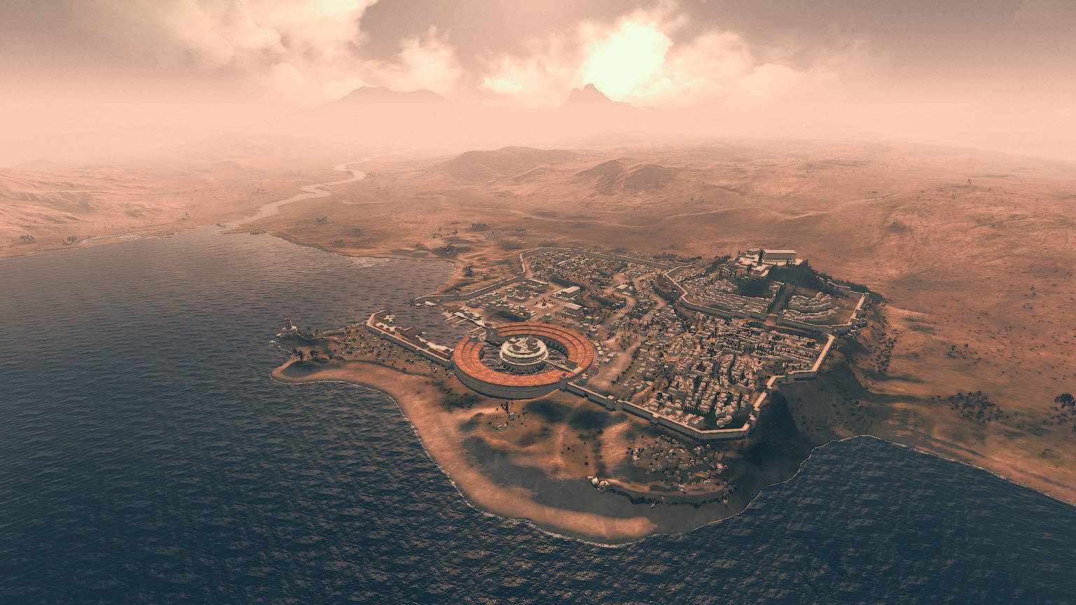 Ancient Carthage Artistic Impression Wallpaper