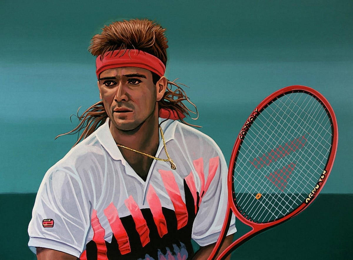 Andre Agassi Amazing Digital Art Wallpaper