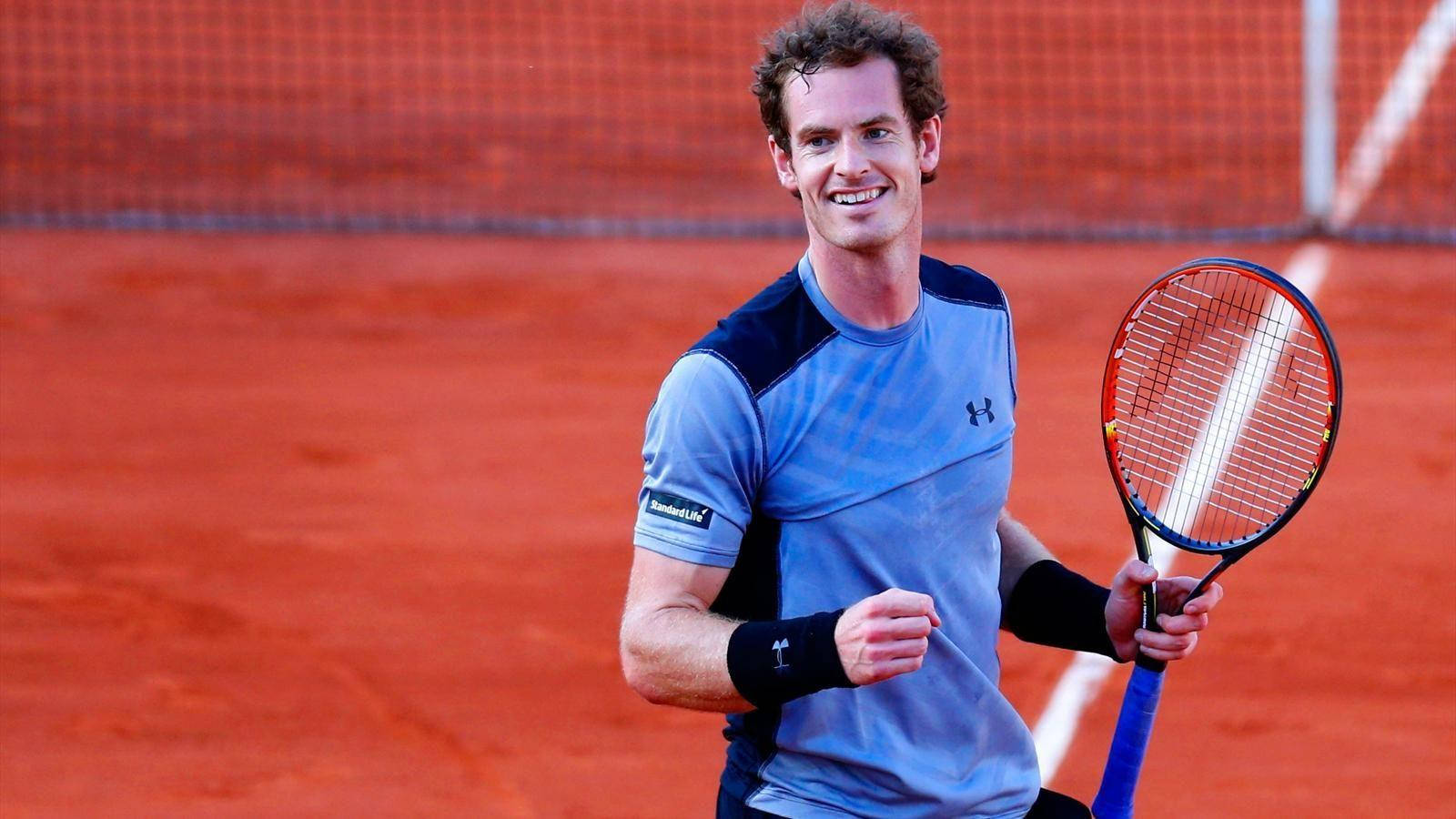 Andy Murray In French Open Wallpaper