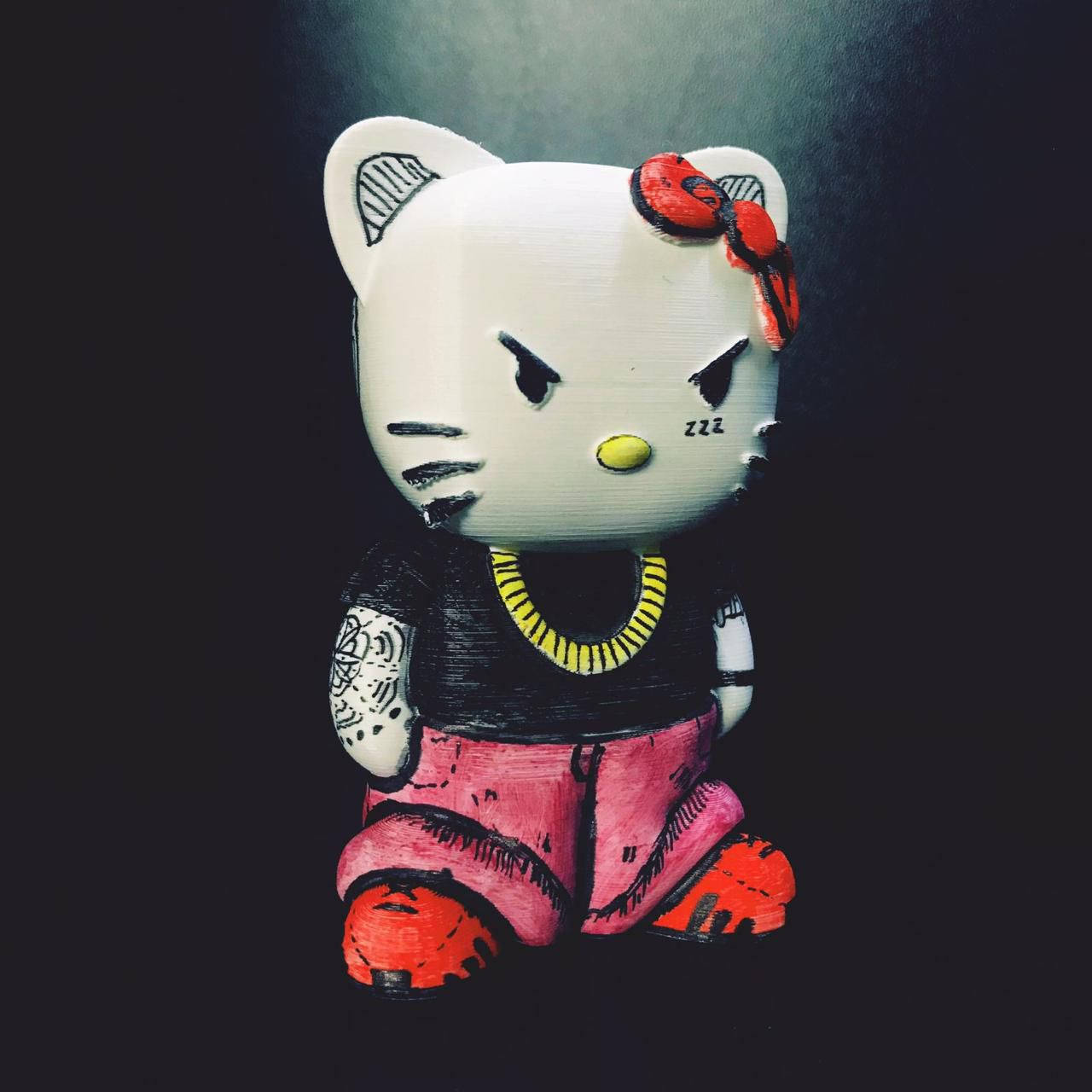 Angry Hello Kitty Halloween Thug Wallpaper