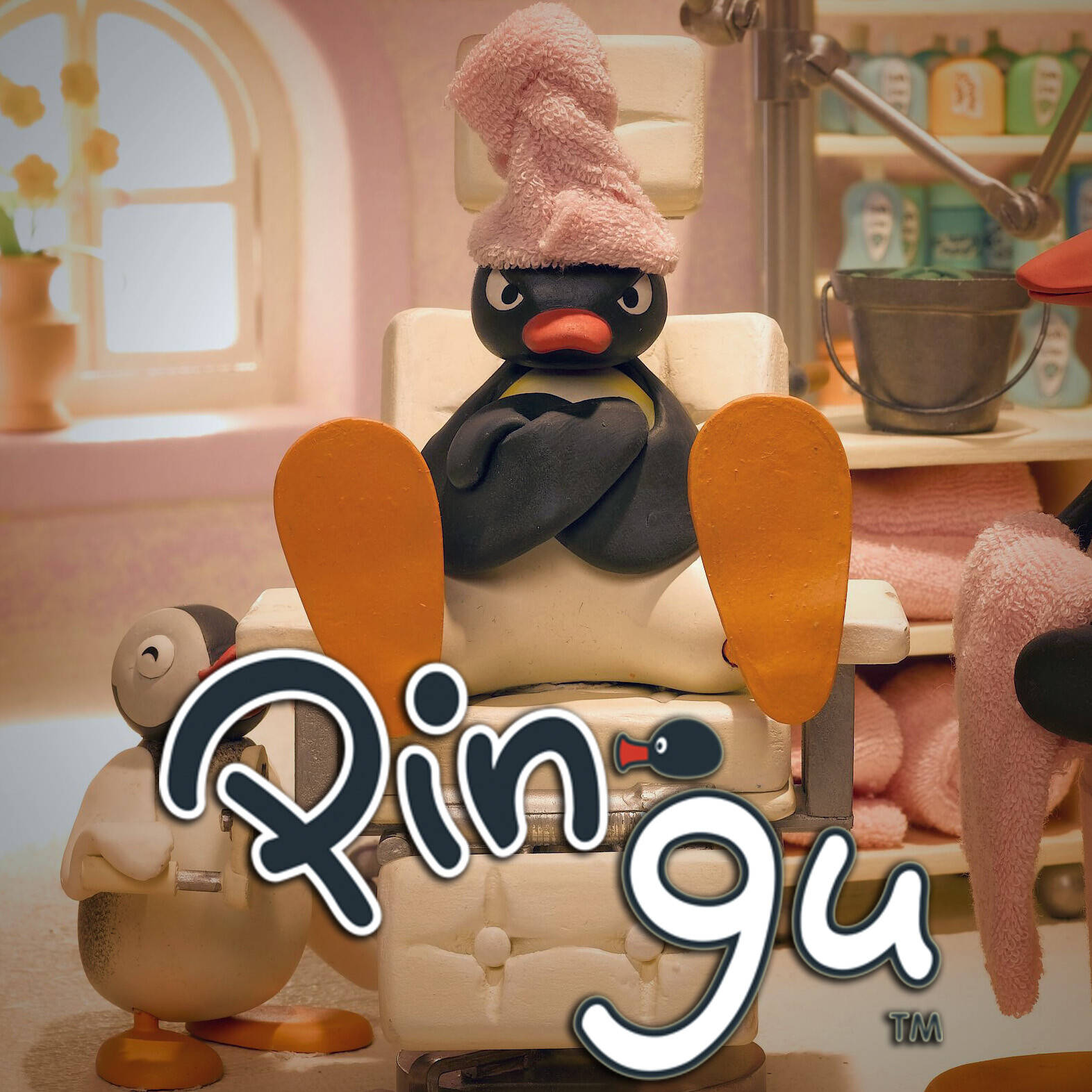 Angry Pingu Towel Head Wallpaper