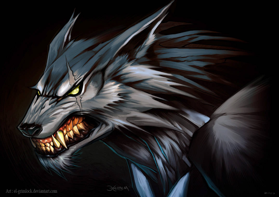 Angry Werewolf Artwork Wallpaper