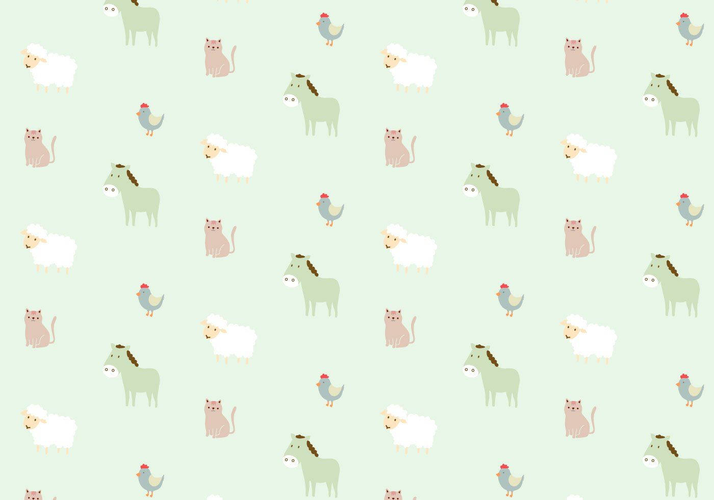 Animal Cute Pastel Colors Wallpaper